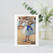 Blue Ribbon Dancer, Edgar Degas Briefkaart (Staand voorkant)