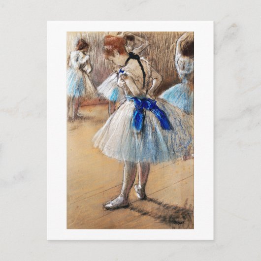 Blue Ribbon Dancer, Edgar Degas Briefkaart (Voorkant)