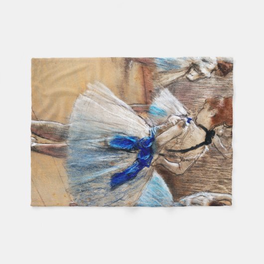 Blue Ribbon Dancer, Edgar Degas Fleece Deken (Voorkant (Horizontaal))