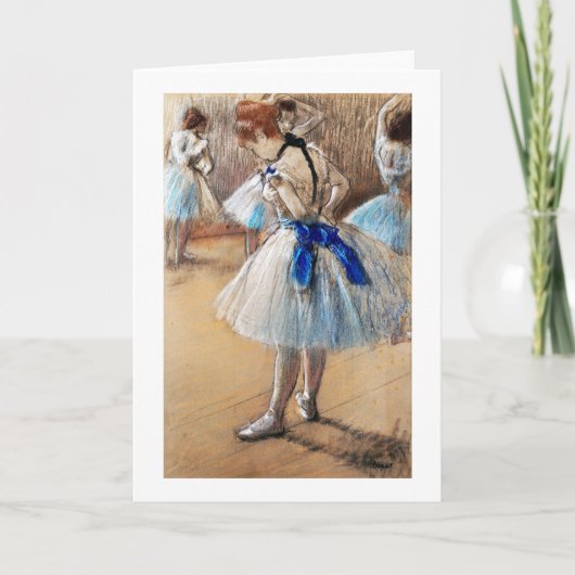 Blue Ribbon Dancer, Edgar Degas Kaart (Voorkant)