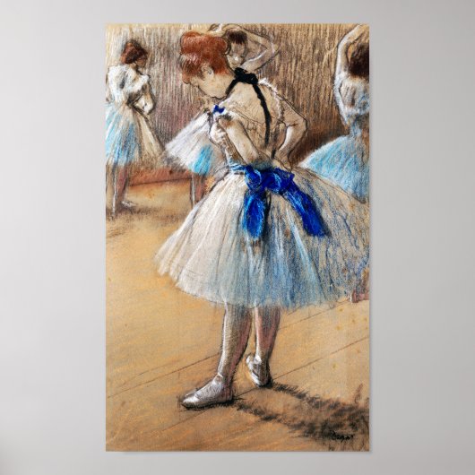 Blue Ribbon Dancer, Edgar Degas Poster (Voorkant)