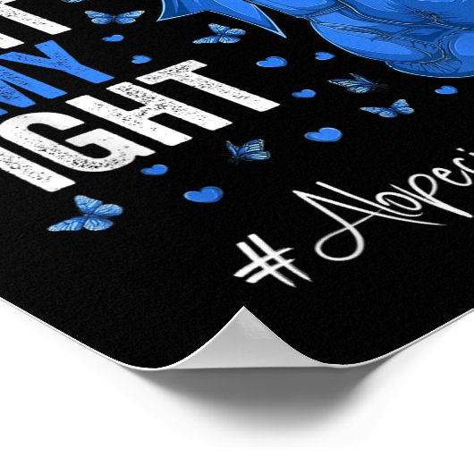 Blue Ribbon Daughter Alopecia Awareness Poster (Hoek)