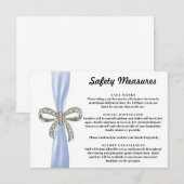 Blue Ribbon Diamond Bow veiligheidsmaatregelen Informatiekaartje (Voorkant / Achterkant)