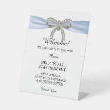 Blue Ribbon Diamond Bow Wedding Safety