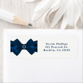 Blue Ribbon & Diamonds Bridal Shower Invitation Etiket (Insitu)