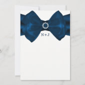 Blue Ribbon & Diamonds Bruids Douche Uitnodigingen (Achterkant)