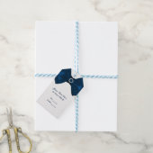 Blue Ribbon & Diamonds Vrijgezellenfeest Elegant F Cadeaulabel (Met Touw)