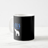 Blue Ribbon Elephant als Warrior Support als AWARE Koffiemok (Voorkant links)