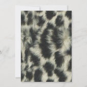 Blue Ribbon en Snow Leopard Afstuderen Kaart (Achterkant)