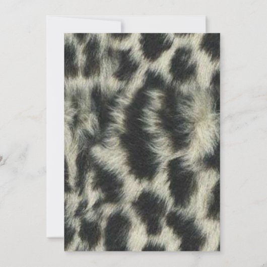 Blue Ribbon en Snow Leopard Afstuderen Kaart (Achterkant)
