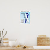 Blue Ribbon Goal Thermometer Poster (Keuken)