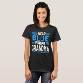 Blue Ribbon Grand Colon Cancer Awareness T-shirt (Voorkant volledig)