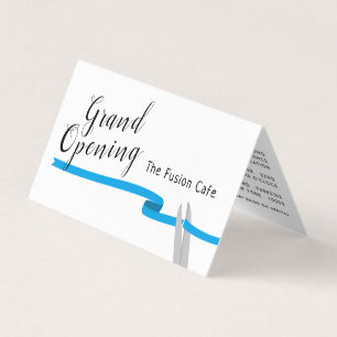 Blue Ribbon, Grand Opening Ceremony Photo/Map Card Visitekaartje