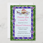 Blue Ribbon Green Glitter Royal Princess Birthday Kaart (Voorkant)