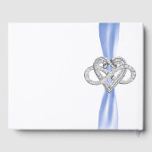 Blue Ribbon Infinity Heart Bruiloft Gastenboek (Achterkant)
