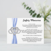 Blue Ribbon Infinity Heart Safety Maatregelen Informatiekaartje (Staand voorkant)