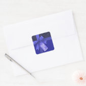Blue Ribbon Merry kerstcadeautjes Vierkante Sticker (Envelop)