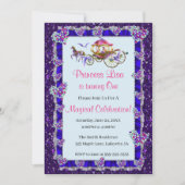 Blue Ribbon Paars Glitter Royal Princess Birthday Kaart (Voorkant)