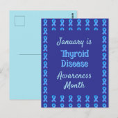 Blue Ribbon Paisley Thyroid Disease Briefkaart (Voorkant / Achterkant)