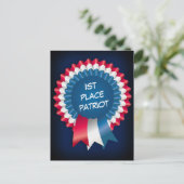 Blue Ribbon Patriot Briefkaart (Staand voorkant)