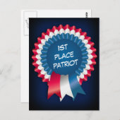 Blue Ribbon Patriot Briefkaart (Voorkant / Achterkant)