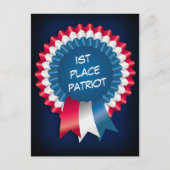 Blue Ribbon Patriot Briefkaart (Voorkant)