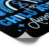 Blue Ribbon Rainbow We hebben Blue Draag voor kind Poster (Hoek)