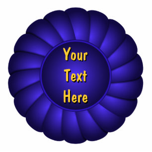 Blue Ribbon Rosette aan personaliseren Fotobeeldje Magneet