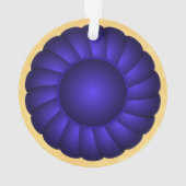 Blue Ribbon Rosette aan personaliseren Ornament (achterkant)