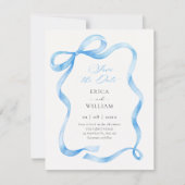Blue ribbon  save the date (Voorkant)