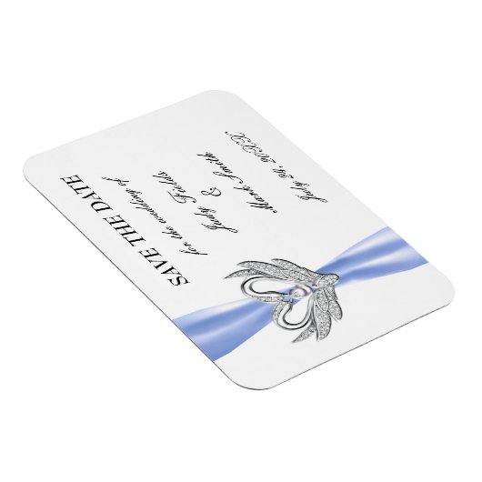 Blue Ribbon Silver Swans sparen de Datum Magnet Magneet (Rechterzijde)