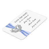 Blue Ribbon Silver Swans sparen de Datum Magnet Magneet (Linkerzijde)