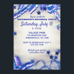 Blue Ribbon & Stars Confetti 16th Birthday Party Kaart<br><div class="desc">Viel zijn zestiende verjaardag in stijl met deze leuke en feestelijke uitnodigingen voor verjaardagsfeestjes. Deze verjaardagsfeestdag is voorzien van een zilveren getal van zestien gevormd heliumballonnen, grafisch en feestelijk blauw confetti. Pas deze 16e verjaardagsuitnodiging eenvoudig aan met jouw naam en partijdetails gebruikend de vulling in de lege gebieden van de...</div>