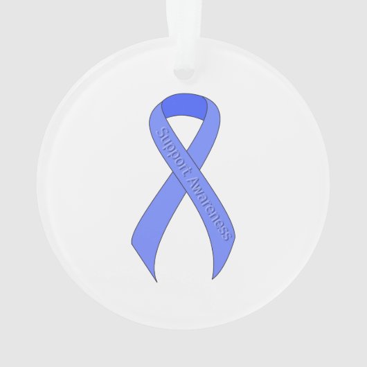 Blue Ribbon Support Awareness Ornament (achterkant)