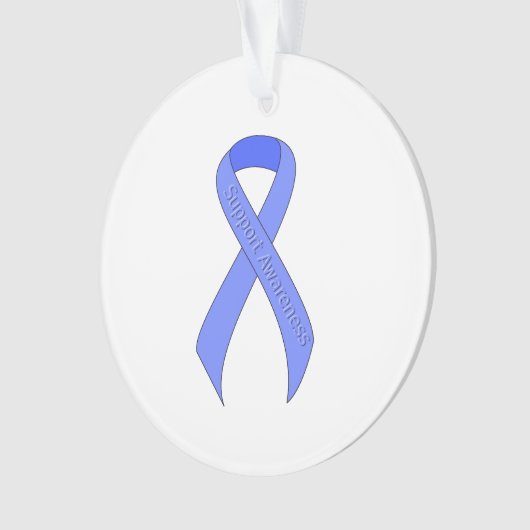 Blue Ribbon Support Awareness Ornament (voorkant)