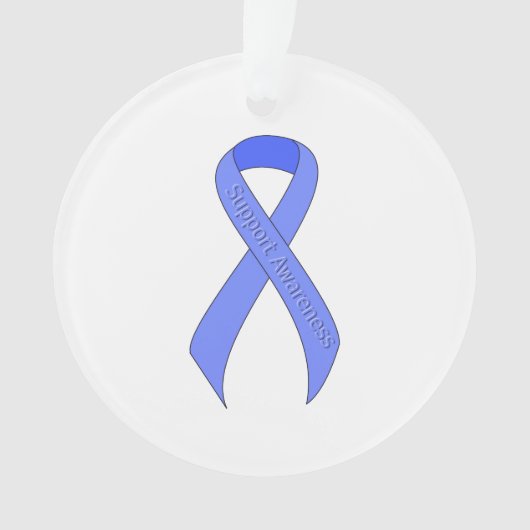 Blue Ribbon Support Awareness Ornament (voorkant)
