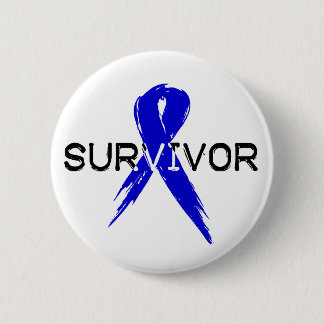 Blue Ribbon - Survivor Ronde Button 5,7 Cm