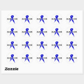 Blue Ribbon - Survivor Ronde Sticker (Vel)