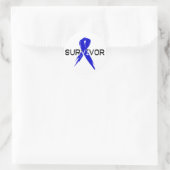 Blue Ribbon - Survivor Ronde Sticker (Tas)