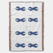 Blue Ribbon Throw Blanket (wit) Deken (Voorkant Verticaal)