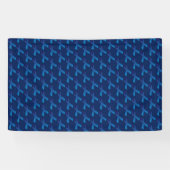 Blue Ribbon Tiled Patroon Spandoek (Horizontaal)