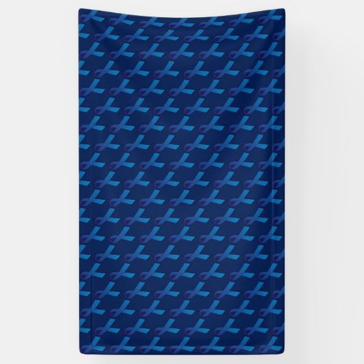 Blue Ribbon Tiled Patroon Spandoek (Verticaal)
