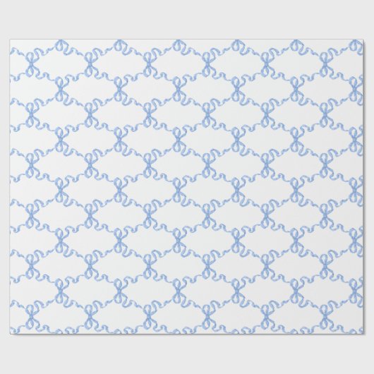 Blue Ribbon Trellis Cadeaupapier (Vlak)