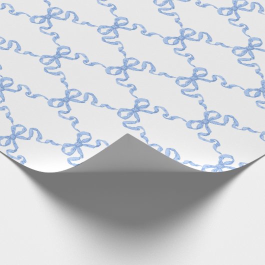 Blue Ribbon Trellis Cadeaupapier (Hoek)