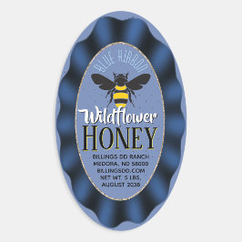 Blue Ribbon Wildflower Honey Ovale Sticker
