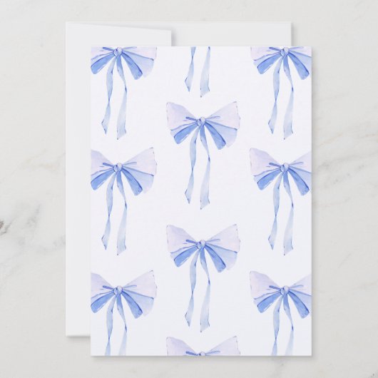 Blue Ribbon Ze bindt het knoop Vrijgezellenfeest Kaart (Achterkant)