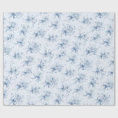 Blue Ribbons and Bows Toile Coquette Pattern  Cadeaupapier (Vlak)