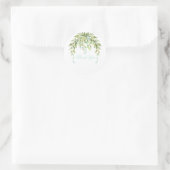 Blue Ribbons Floral Greenery Dank je klassieke Ro Ronde Sticker (Tas)