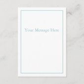 Blue Ribbons Greenery Elegant Hartelijk dank Bedankkaart (Achterkant)