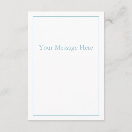 Blue Ribbons Greenery Elegant Hartelijk dank Bedankkaart (Achterkant)